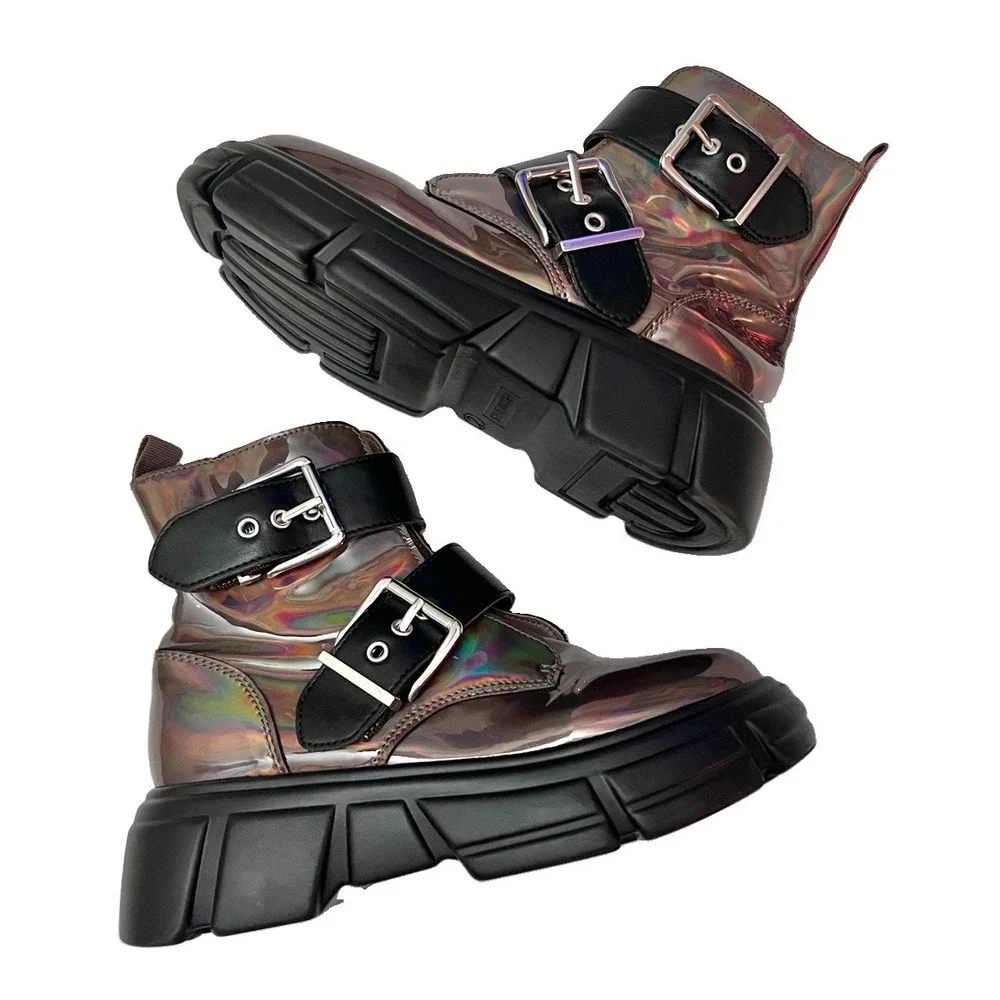 Steve Madden Kids Metallic Boots 2 Casual School Shoes Footwear Girl Clothing